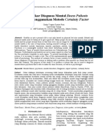 Sistem Pakar Diagnosa Mental Ilness Psikosis Dengan Menggunakan Metode Certainty Factor