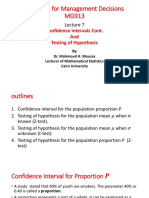 Lecture 7-Statistics Decisions