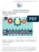 Implicancia Del Trabajo Dentro de Las Plataformas Digitales - Análisis y Situación Nacional - Fernando Mestanza y Braian Ponce - IUS 360