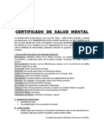 Certficado Mental