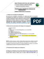 Normas de Presentación y Defensa de Trabajos de Investigación