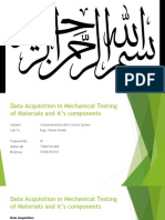 Data Acquisition in Mechanical Testing of Materials and It's Components