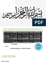 Rotameter For Flow Measurement in Laboratory Based Experimental Setup