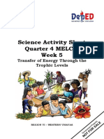 Science Activity Sheet Quarter 4 MELC 8 Week 5: Transfer of Energy Through The Trophic Levels