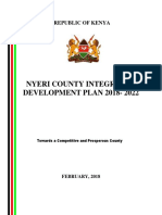 Nyeri County Integrated Development Plan 2018-2022