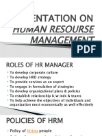 Presentation On Human Resourse Management