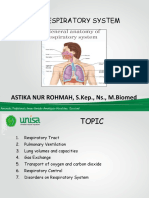 The Respiratory System: ASTIKA NUR ROHMAH, S.Kep., NS., M.Biomed