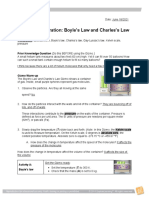 Student Exploration: Boyle's Law and Charles's Law