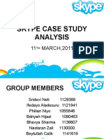 Skype Case Study Analysis: 11 MARCH, 2011