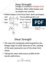 Shear Strength: Chapter G of The AISC