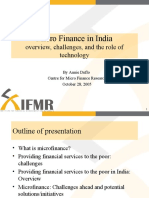 Micro Finance in India: Overview, Challenges, and The Role of Technology