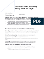 Chapter 8: Customer-Driven Marketing Strategy: Creating Value For Target Customers