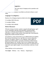 Register in Sociolinguistics