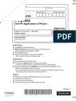 June 2015 QP - Unit P3 (H) Edexcel Physics GCSE