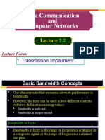 Data Communication and Computer Networks: Transmission Impairment