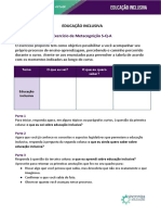 FICHA DE METACOGNIÇÃO (M1 - Conceitos e Reflexões Sobre Educação Inclusiva)