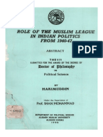 Role of The Muslim League in Indian Politics From 1940-47: Bottor of $L) Iios Opi - P