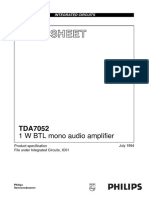 Data Sheet: 1 W BTL Mono Audio Amplifier