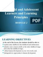 Module 2 - Who Is The Child and Adolescent Learner...