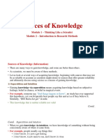 Module 1-2 Sources of Knowledge