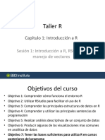 Introducción A R, Rstudio y Manejo de Vectores