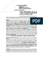 Absuekve Trasaldo de Escrito de Oposición A Medida Cauetelar