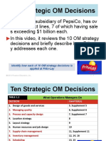 Ten Strategic OM Decisions (Frito Lay - Key)