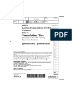 Foundation Tier: London Examinations IGCSE