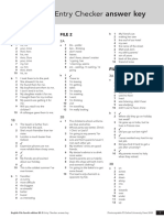 Entry Checker Answer Key: English File