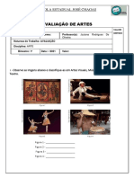 Avaliação de Artes 6º Ano