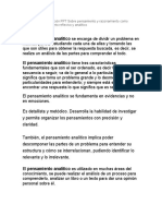 Realiza Una Presentación PPT Sobre Pensamiento y Razonamiento Como Fomentar El Pensamiento Reflexivo y Analítico