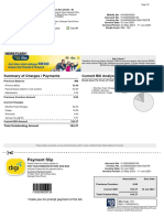 Payment Slip: Summary of Charges / Payments Current Bill Analysis