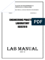 Engineering Practices Laboratory (GE8261) : Lab Manual