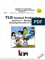 Animal Production: Quarter 4 - Module 6: Keeping Records of Layers