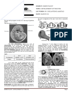 Subject: Embryology Topic: Development of The Eyes Lecturer: Dr. Jose Antonio Amistad Date: March 2011