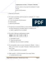 Exercícios 9 Complementares de Física 2020