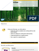 Multiple Branches: SAP Business One, Version 9.2