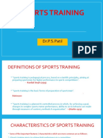 Characteristics of Sports Training