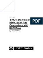 A Project Report On Comparison Between HDFC Bank Amp Icici Bank