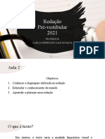 Slides Aula 2 Redação para Pré-Vestibular