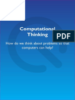 Computational Thinking: How Do We Think About Problems So That Computers Can Help?