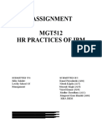 ASSIGNMENT of HR Practices Mpob