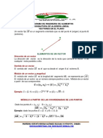 Contenido y Taller de Vectores en El Plano