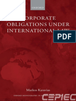 Corporate Obligations Under International Law by Markos Karavias