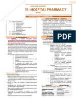 Pharm 231: Hospital Pharmacy: Basic Functions of A Hospital