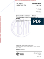 NBR15310 - Telhas Cerâmicas - Requisitos e Ensaios