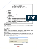 OOP LAB - 01 Intro To JAVA and Eclipse