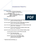 Krishnamohan Parattu: Personal Data