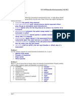 Due: Monday September 17: Homework 2 - Solution ECE 445 Biomedical Instrumentation, Fall 2012