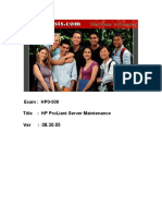 Exam: Hp0-500 Titl E: HP Proliant Server Maintenance